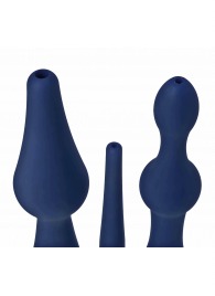 Набор из 3 универсальных насадок для анального душа Universal 3 Piece Silicone Enema Attachment Set - XR Brands - купить с доставкой в Южно-Сахалинске