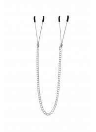 Зажимы на соски «Вилки» на цепочке - Pecado - купить с доставкой в Южно-Сахалинске