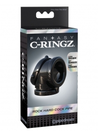 Черное эрекционное кольцо Rock Hard Cock Pipe - Pipedream - в Южно-Сахалинске купить с доставкой