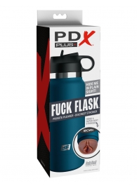Смуглый мастурбатор-вагина в синей колбе F*ck Flask - Pipedream - в Южно-Сахалинске купить с доставкой