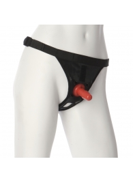 Трусики со штырьком для фиксации насадок Ultra Harness with Plug - Doc Johnson - купить с доставкой в Южно-Сахалинске