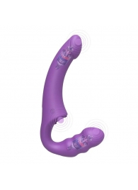Фиолетовый безремневой страпон Straples Strap-On Dildo - Erokay - купить с доставкой в Южно-Сахалинске