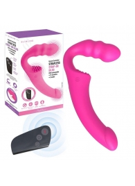 Розовый безремневой страпон Straples Strap-On Dildo - Erokay - купить с доставкой в Южно-Сахалинске