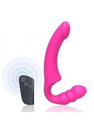 Розовый безремневой страпон Straples Strap-On Dildo - Erokay - купить с доставкой в Южно-Сахалинске