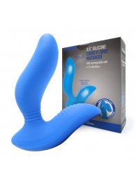 Синий вибромассажер простаты 3,5’’ Curve P-spot Massager - 12 см. - Erokay - в Южно-Сахалинске купить с доставкой