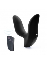 Черный вибромассажер простаты 3,5’’ Remote Control Curve P-spot Massager - 12 см. - Erokay - в Южно-Сахалинске купить с доставкой