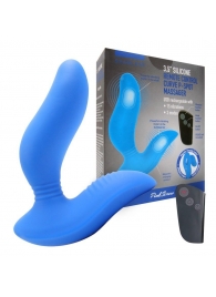 Синий вибромассажер простаты 3,5’’ Remote Control Curve P-spot Massager - 12 см. - Erokay - в Южно-Сахалинске купить с доставкой