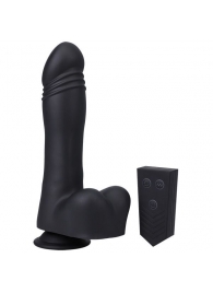 Черная мини-машина на присоске Piston Thruster - Doc Johnson - купить с доставкой в Южно-Сахалинске