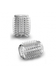 Прозрачная насадка с шипами STAY HARD COCK SLEEVE 01 CLEAR - Blush Novelties - в Южно-Сахалинске купить с доставкой
