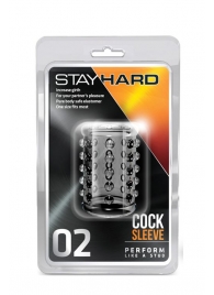 Прозрачная насадка на пенис с шишечками STAY HARD COCK SLEEVE 02 CLEAR - Blush Novelties - в Южно-Сахалинске купить с доставкой