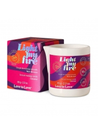 Массажная свеча Light My Fire Coconut с ароматом кокоса - 65 гр. - Love to Love - купить с доставкой в Южно-Сахалинске