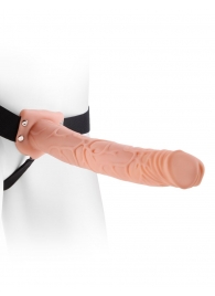 Фаллопротез телесного цвета Hollow Strap-On - 29 см. - Pipedream - купить с доставкой в Южно-Сахалинске