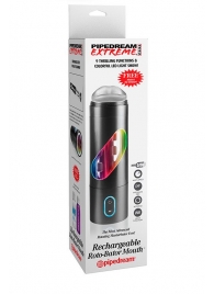 Перезаряжаемый мастурбатор-ротик Extreme Toyz Rechargeable Roto-Bator Mouth - Pipedream - в Южно-Сахалинске купить с доставкой