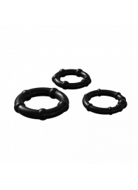 Набор из 3 черных эрекционных колец Babooom Ring Set - Adrien Lastic - в Южно-Сахалинске купить с доставкой