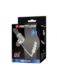 Прозрачная насадка на пенис и мошонку с анальным стимулятором Rilley - Baile - в Южно-Сахалинске купить с доставкой