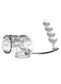 Прозрачная насадка на пенис и мошонку с анальным стимулятором Rilley - Baile - в Южно-Сахалинске купить с доставкой