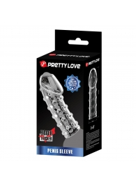 Прозрачная открытая насадка на пенис с бугорками - 19,8 см. - Baile - в Южно-Сахалинске купить с доставкой