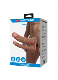 Реалистичная полая насадка на член для двойного проникновения Yairon - 17,5 см. - Baile - купить с доставкой в Южно-Сахалинске