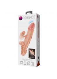 Телесная вибронасадка на пенис с подхватом мошонки - 20 см. - Baile - в Южно-Сахалинске купить с доставкой