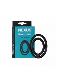 Черное двойное эрекционное кольцо Nexus Enduro Double - Nexus Range - в Южно-Сахалинске купить с доставкой
