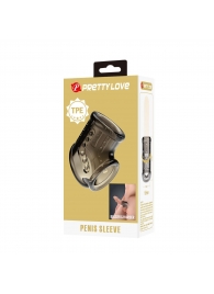 Дымчатая насадка на пенис и мошонку - Baile - в Южно-Сахалинске купить с доставкой