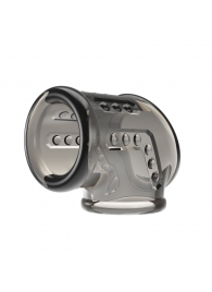 Дымчатая насадка на пенис и мошонку - Baile - в Южно-Сахалинске купить с доставкой