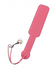 Розовый кожаный пэддл - 37 см. - Pecado - купить с доставкой в Южно-Сахалинске