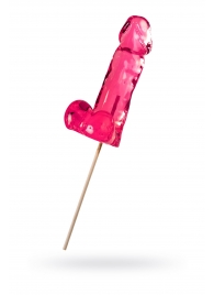 Розовый леденец в форме члена со вкусом айриш крим - 173 гр. - Sosuчki - купить с доставкой в Южно-Сахалинске
