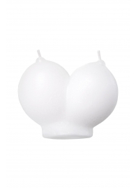 Белая сувенирная свеча «Сиськи» - Pecado - купить с доставкой в Южно-Сахалинске