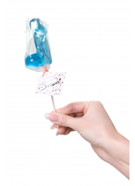 Голубой леденец в форме члена со вкусом блю кюрасао - 80 гр. - Sosuчki - купить с доставкой в Южно-Сахалинске