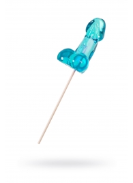 Голубой леденец в форме члена со вкусом блю кюрасао - 80 гр. - Sosuчki - купить с доставкой в Южно-Сахалинске