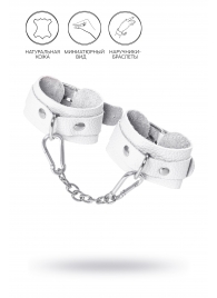 Белые узкие наручники-браслеты со скруглёнными углами - Pecado - купить с доставкой в Южно-Сахалинске