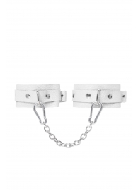 Белые мини-оковы со скруглёнными углами - Pecado - купить с доставкой в Южно-Сахалинске