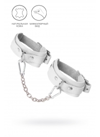 Белые мини-оковы со скруглёнными углами - Pecado - купить с доставкой в Южно-Сахалинске