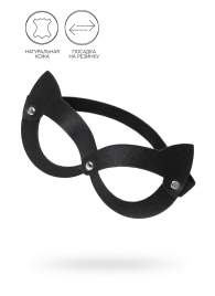 Черная открытая маска с ушками кошки - Pecado - купить с доставкой в Южно-Сахалинске