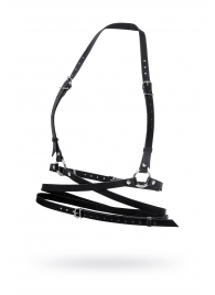 Черная кожаная портупея «Осанка» - Pecado - купить с доставкой в Южно-Сахалинске