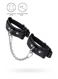 Черные мини-оковы со скруглёнными углами - Pecado - купить с доставкой в Южно-Сахалинске