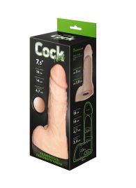 Телесный фаллоудлинитель с мошонкой Cock Next - 19 см. - LOVETOY (А-Полимер) - в Южно-Сахалинске купить с доставкой