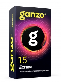 Презервативы анатомической формы с точечной и ребристой структурой Ganzo Extase - 15 шт. - Ganzo - купить с доставкой в Южно-Сахалинске