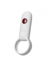 Белое эрекционное виброкольцо с пультом ДУ - Youvic - в Южно-Сахалинске купить с доставкой