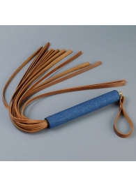 Плеть с джинсовой ручкой «Дикий Запад» - 60 см. - Sitabella - купить с доставкой в Южно-Сахалинске