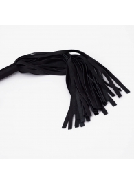 Черный кожаный флоггер - 45 см. - Crazy Handmade - купить с доставкой в Южно-Сахалинске