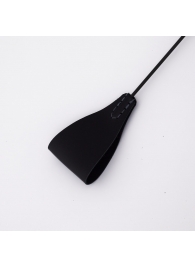 Стек с широким черным кожаным наконечником и металлической ручкой - 67 см. - Crazy Handmade - купить с доставкой в Южно-Сахалинске