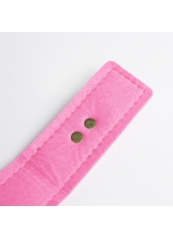 Черно-розовый ошейник с золотистой фурнитурой - Crazy Handmade - купить с доставкой в Южно-Сахалинске