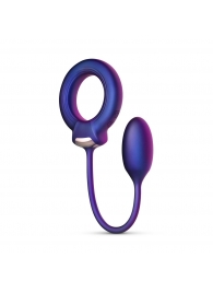 Фиолетовое эрекционное виброкольцо с анальным шариком Eclipse - ONE DC B.V. - в Южно-Сахалинске купить с доставкой