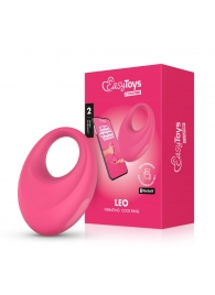 Розовое интерактивное эрекционное виброкольцо Leo - Easy toys - в Южно-Сахалинске купить с доставкой