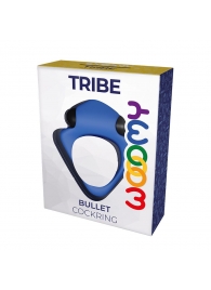 Синее эрекционное кольцо Wooomy Tribeс с вибрацией - Adrien Lastic - в Южно-Сахалинске купить с доставкой