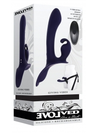 Женский страпон с вибрацией Giving Vibes - Evolved - купить с доставкой в Южно-Сахалинске