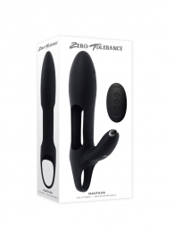 Черная насадка на пенис с вибрацией Nautilus - Zero Tolerance - в Южно-Сахалинске купить с доставкой