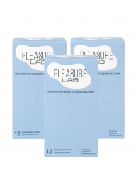 Набор из 3 упаковок ультратонких презервативов Pleasure Lab (по 12 шт.) - Pleasure Lab - купить с доставкой в Южно-Сахалинске